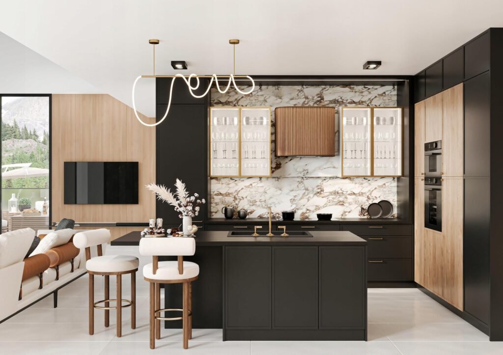 Black & Wood Kitchen