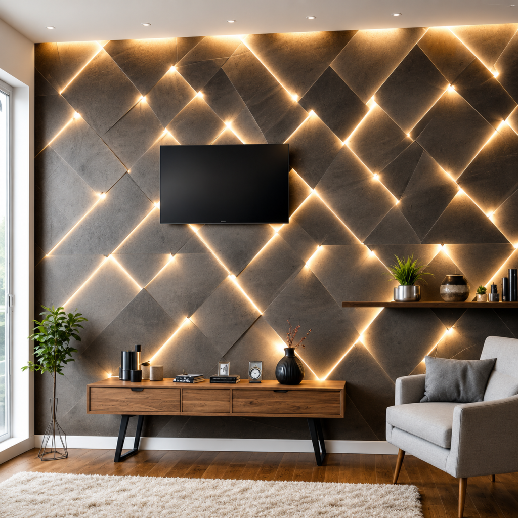 Bookmatched Marble Wall