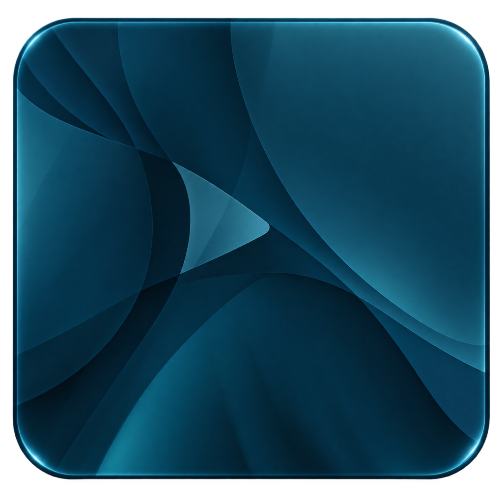 Glossy Teal Wave UI Panel