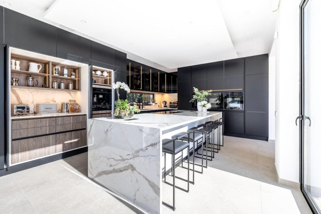 Large marble island countertops