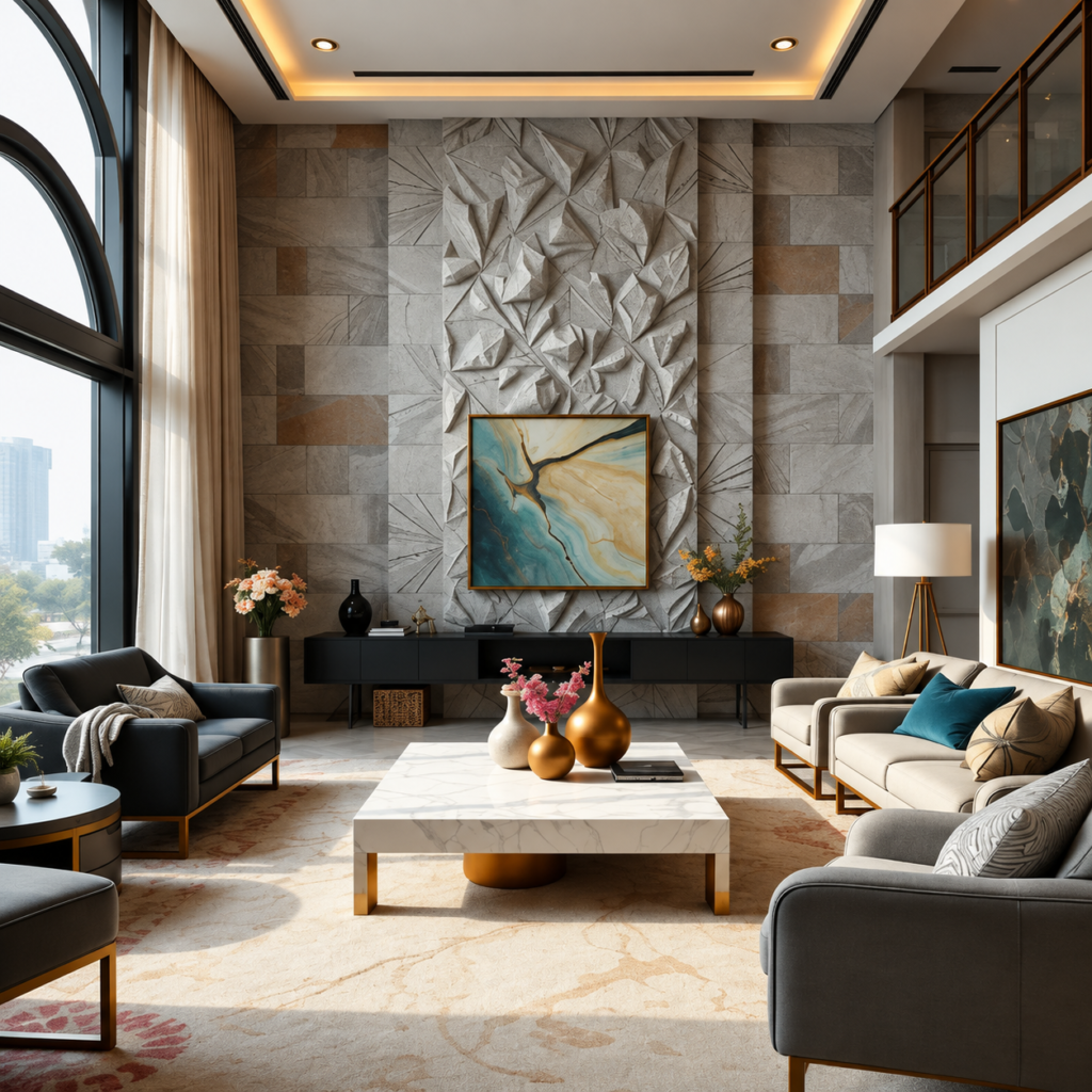 Marble TV Feature Wall