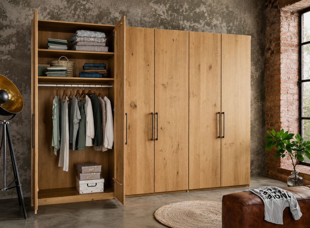 Modern White Sliding Wardrobe Bedroom