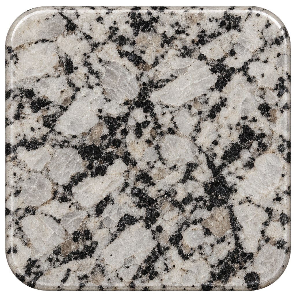 Polished Granite Tile on Transparency