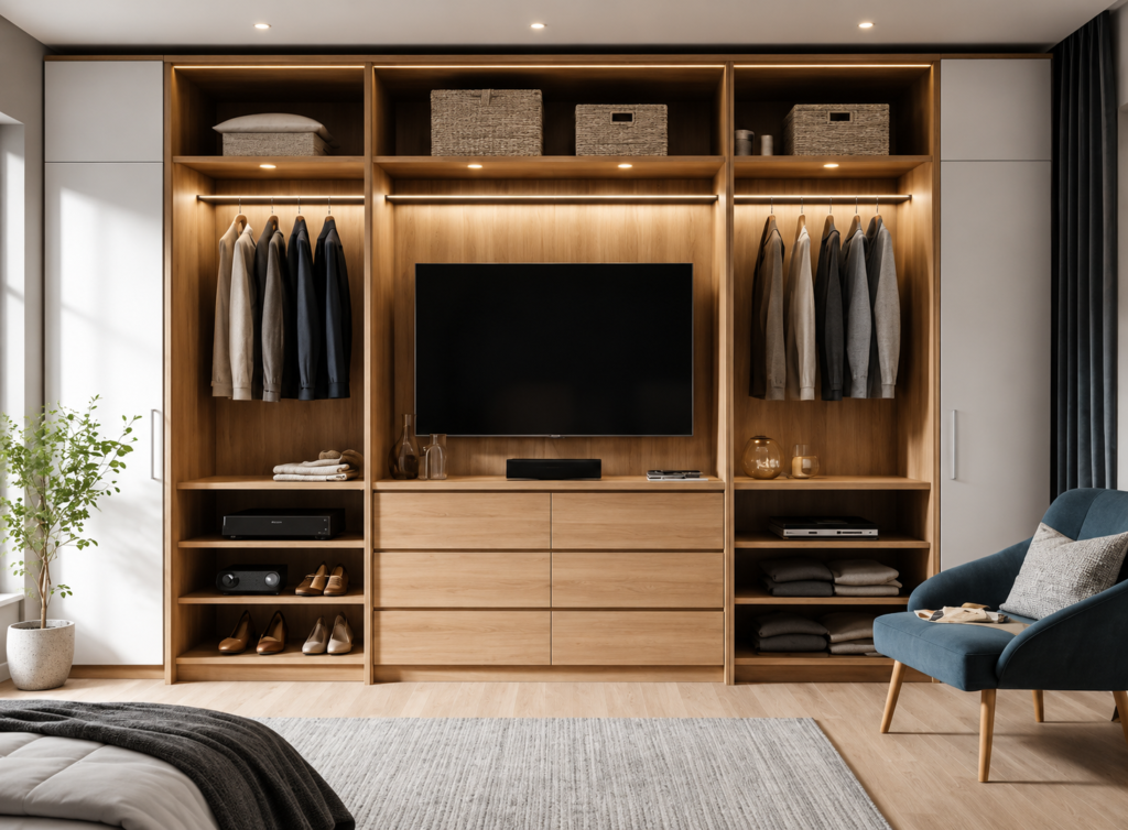 TV Unit Wardrobe Design