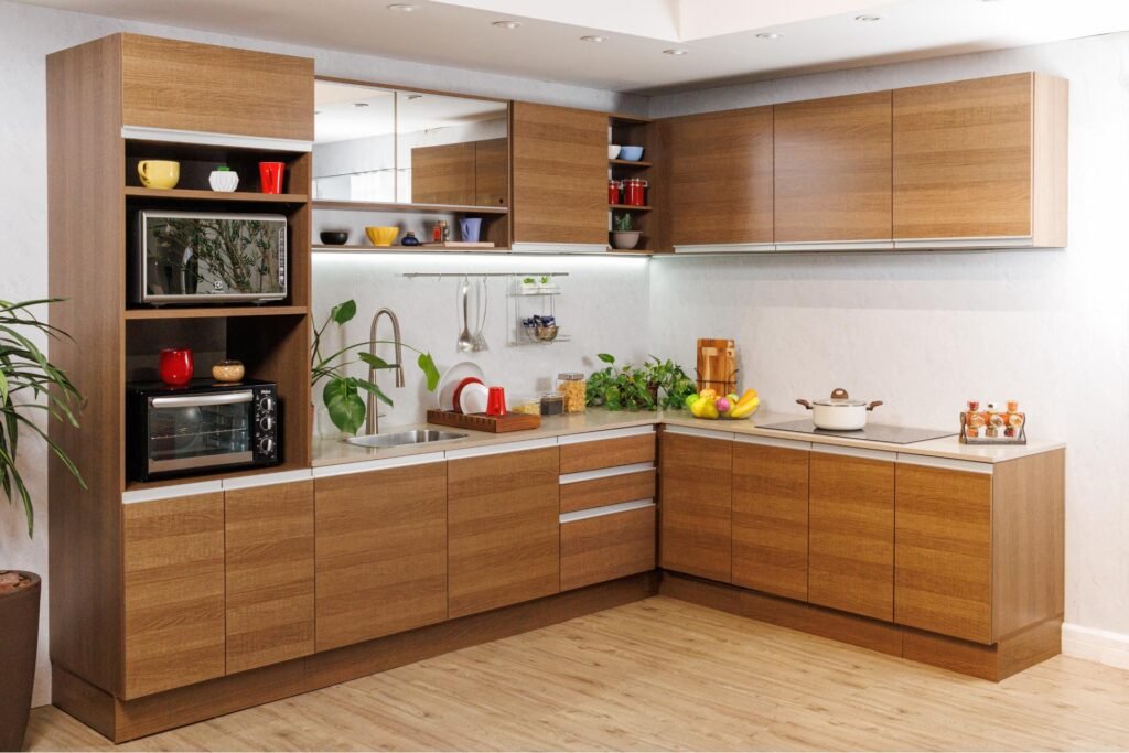 White L-Shaped Kitchen